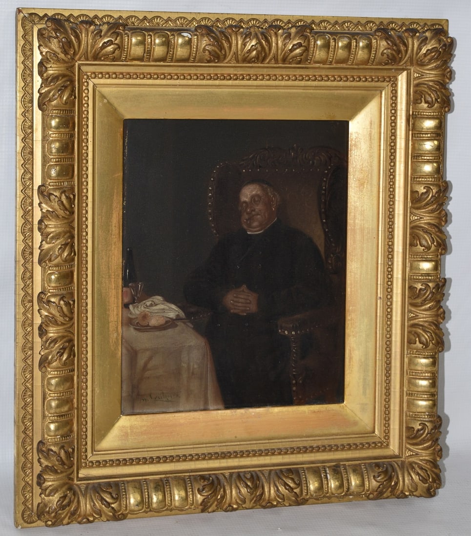 O/P NAPPING MONK SIGNED EDUARD VON GRUTZNER (1846-1925) (1 of 14)