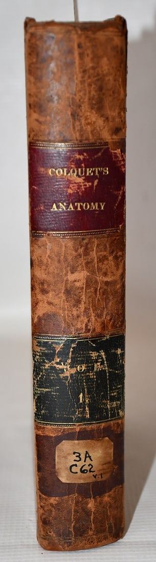 RARE VOLUME "ANATOMIE DE HOMME" JULES GERMAIN CLOQUET: RARE MANUSCRIPT STYLE VOLUME "ANATOMIE DE HOMME" JULES GERMAIN CLOQUET (1790-1883 FRENCH) COMPLETE VOLUME 1