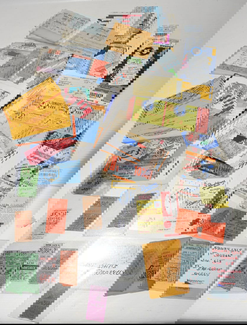 LG. LOT ASSORTED VINTAGE BASEBALL/SPORTS TICKETS/STUBS (1 of 11)