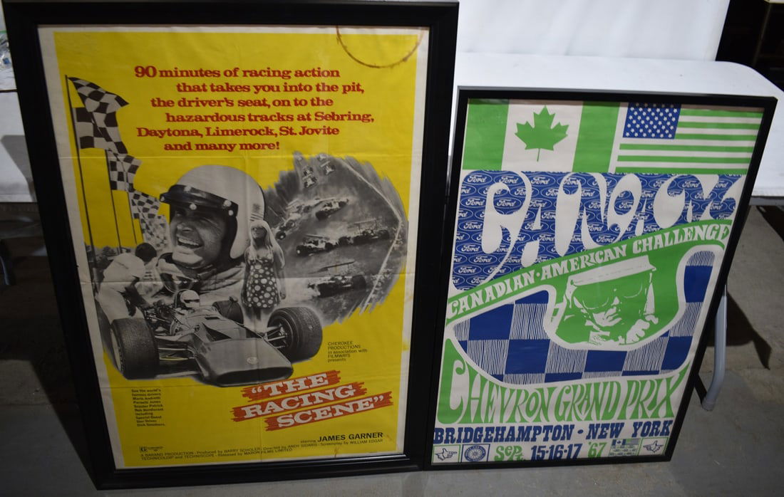 (2) LITHO'S THE RACING SCENE/CHEVRON GRAND PRIX POSTERS (1 of 9)