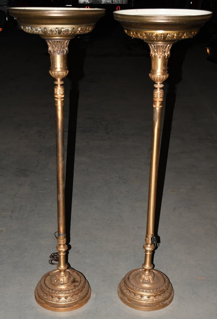 PR VICTORIAN STYLE TORCHIERE/FLOOR LAMPS, C. 1950 (1 of 7)