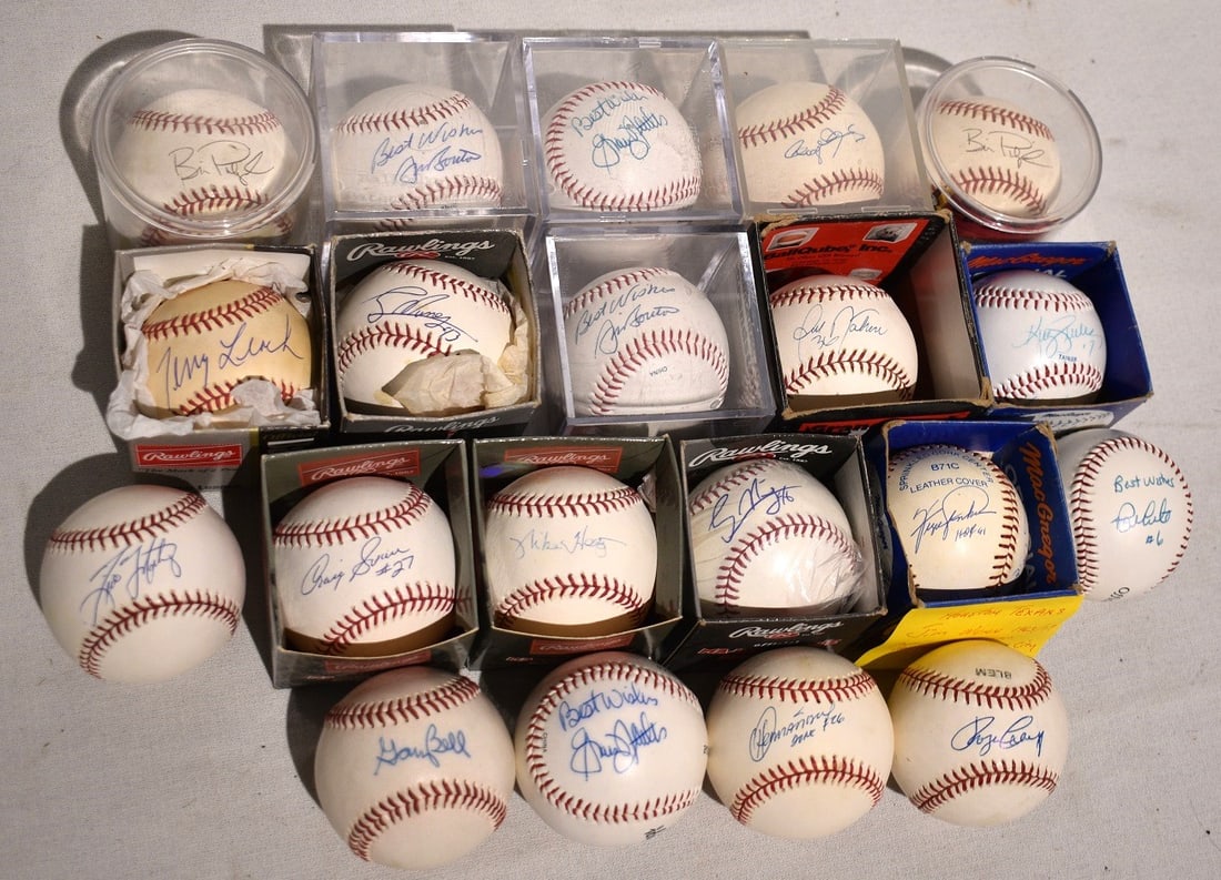 20 AUTOGRAPHED BASEBALLS INCL. GREGG NETTLES, PULSIPHER (1 of 14)