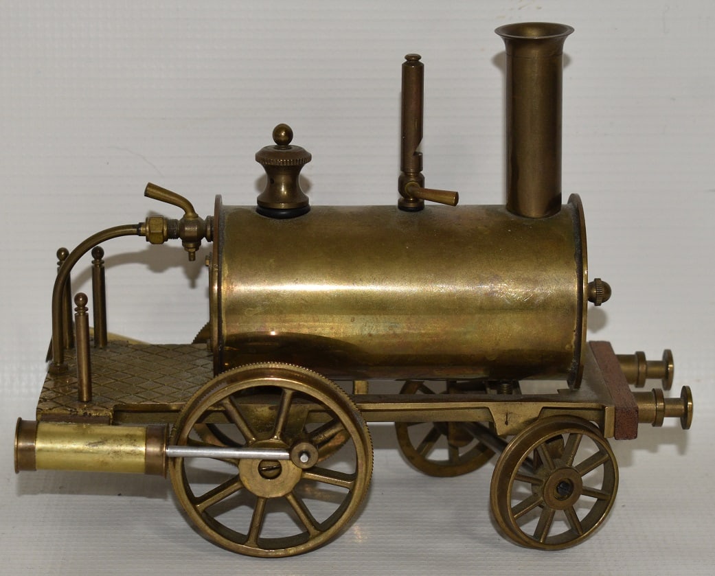 ANTIQUE LIVE STEAM BRASS LOCOMOTIVE TOY MODEL (1 of 6)