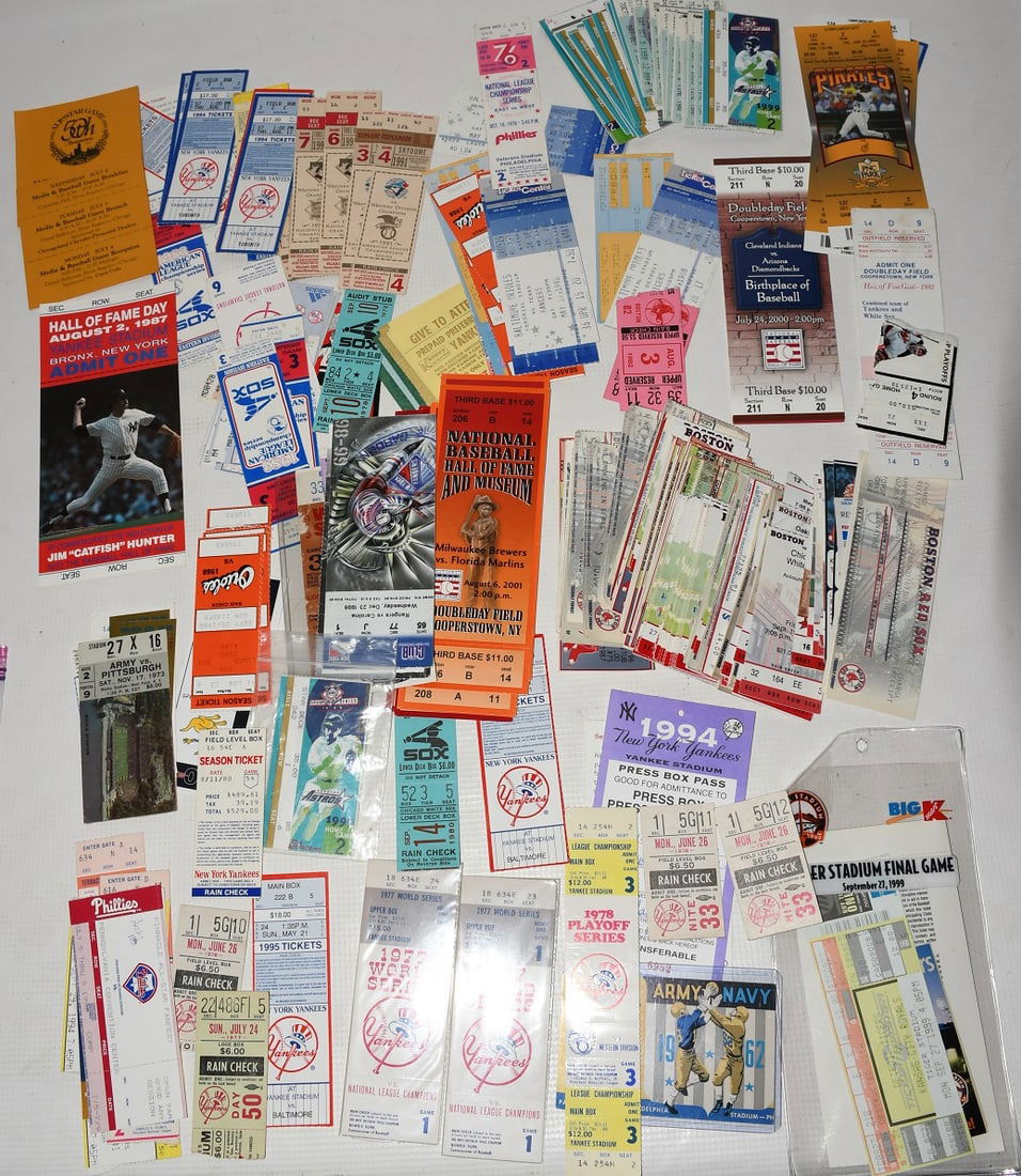 LG. LOT ASSORTED VINTAGE BASEBALL/SPORTS TICKETS/STUBS (1 of 20)
