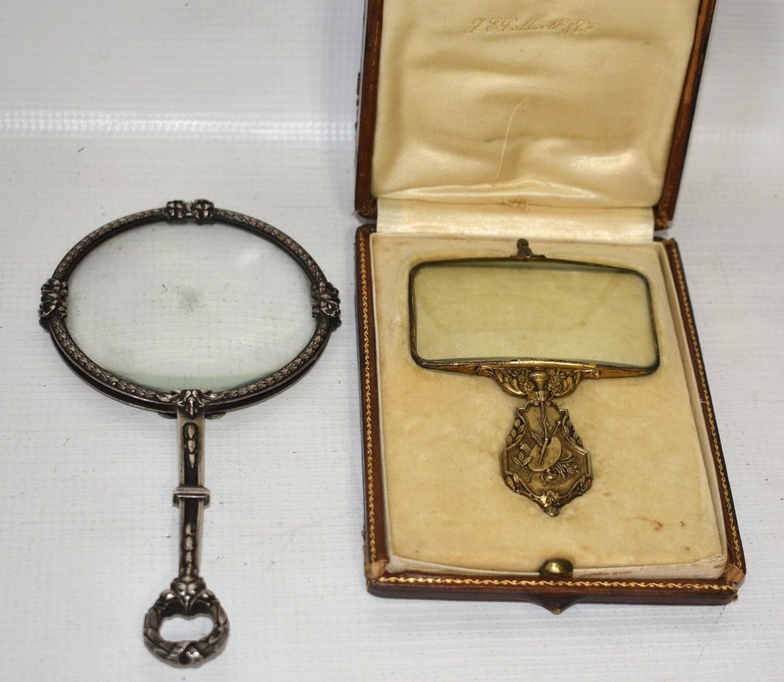 (2) CALDWELL & CO. CASED/RENAISSANCE MAGNIFYING GLASSES (1 of 11)