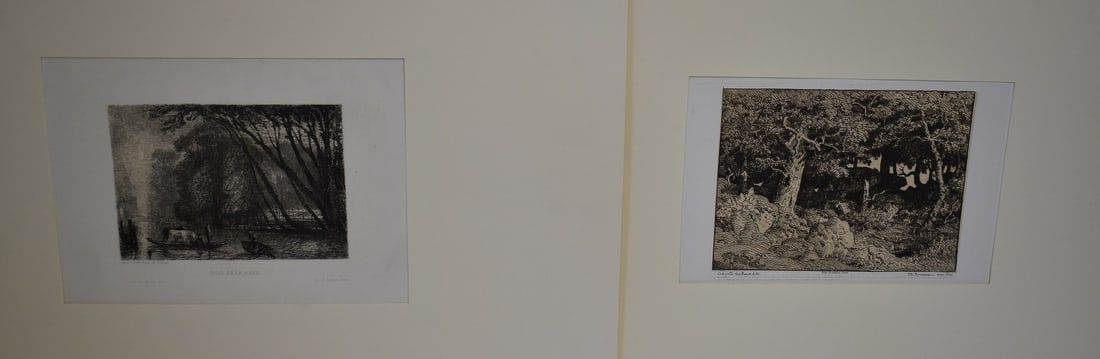 2 ETCHINGS INCL. GAZETTE DES BEAUX ARTS, T.H. ROUSSEAU (1 of 9)