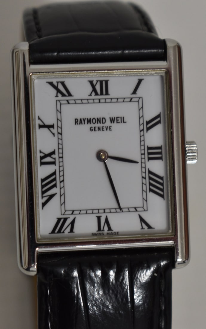 VINT. RAYMOND WEIL TANK WRISTWATCH, SERIAL #K003613 (1 of 4)