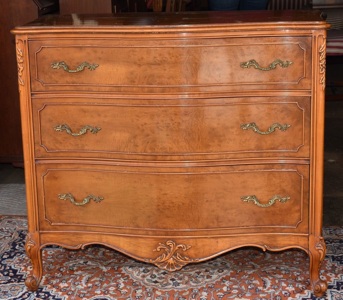 FRENCH PROVINCIAL FRUITWOOD COMMODE/CHEST, 20TH C. (1 of 5)