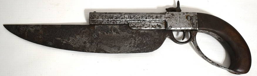 ELGIN STYLE PATENT PERCUSSION 36 CAL. PISTOL/KNIFE