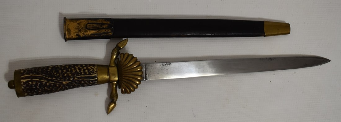 GERMAN FORESTRY DAGGER, C. 1930/40, L. 17 1/2": GERMAN FORESTRY DAGGER, C. 1930/40, L. 17 1/2"