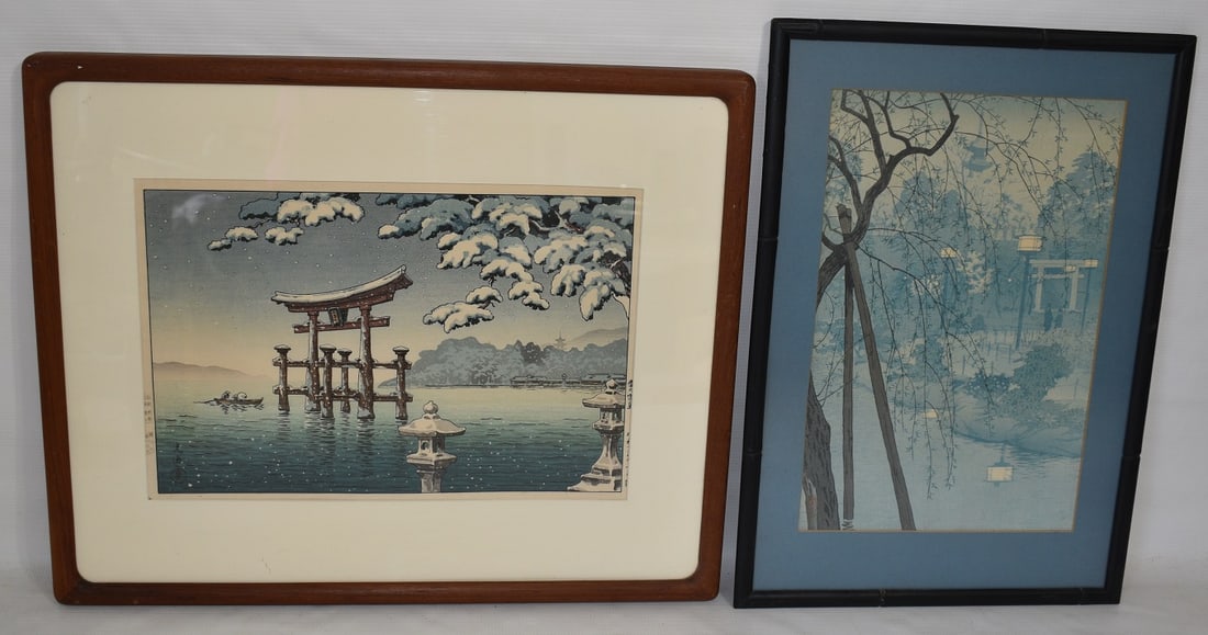 LOT (2) JAPANESE WOODBLOCK PRINTS, SIGNED, C. 1900/20 (1 of 14)