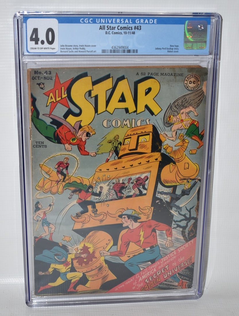 VINTAGE ALL STARS COMICS #43 W/CGC GRADE 4.0, 11/1948 (1 of 4)