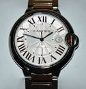 FINE CARTIER BALLON BLEU 18KT ROSE GOLD/S. STEEL WATCH