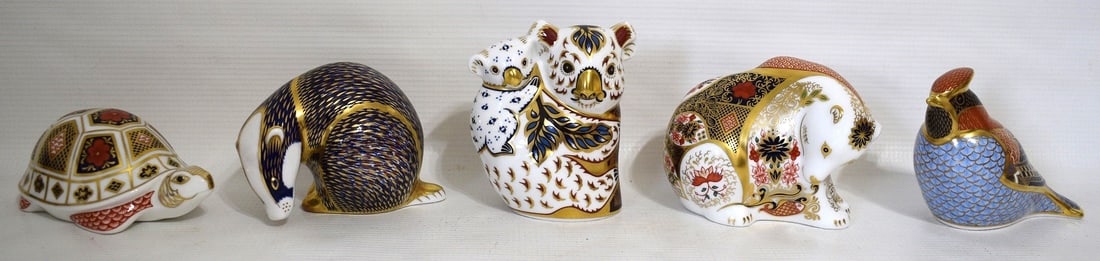(5) ROYAL CROWN DERBY PORCELAIN FIGURINES, 20/21ST. C. (1 of 13)