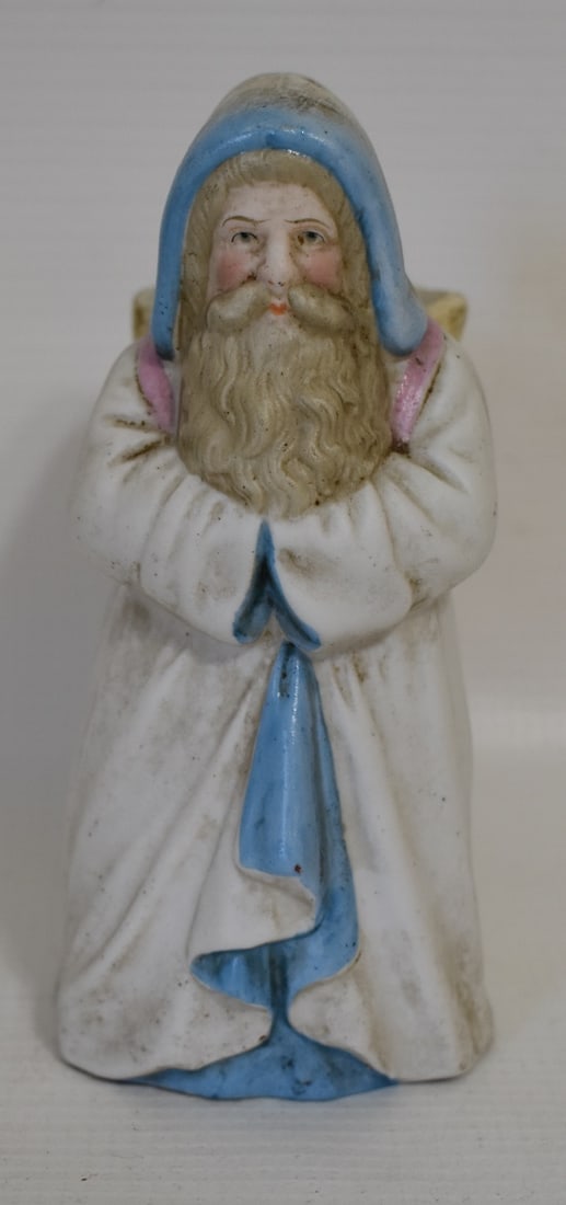 EARLY GERMAN BISQUE SANTA/BELSNICKLE MATCH HOLDER (1 of 5)