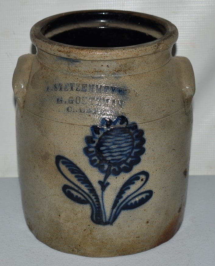 F. STETZENMEYER-G. GOETZMAN, ROCHESTER NY 1 GAL. CROCK (1 of 8)