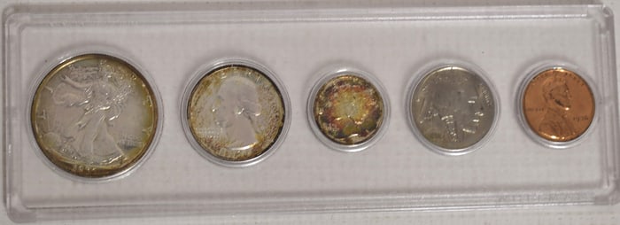 SET 1936 UNC. HALF DOLLAR/QUARTER/DIME/NICKEL/PENNY
