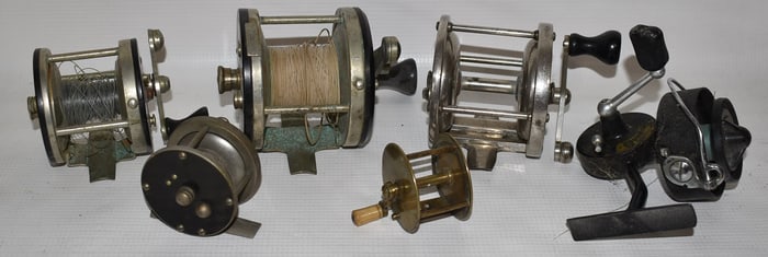 LOT (6) VINTAGE FISHING REELS INCL. 4 BROTHERS ECLIPSE
