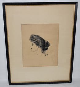 P/I PROFILE OF WOMAN SIGNED C.D. GIBSON (CHARLES DANA)