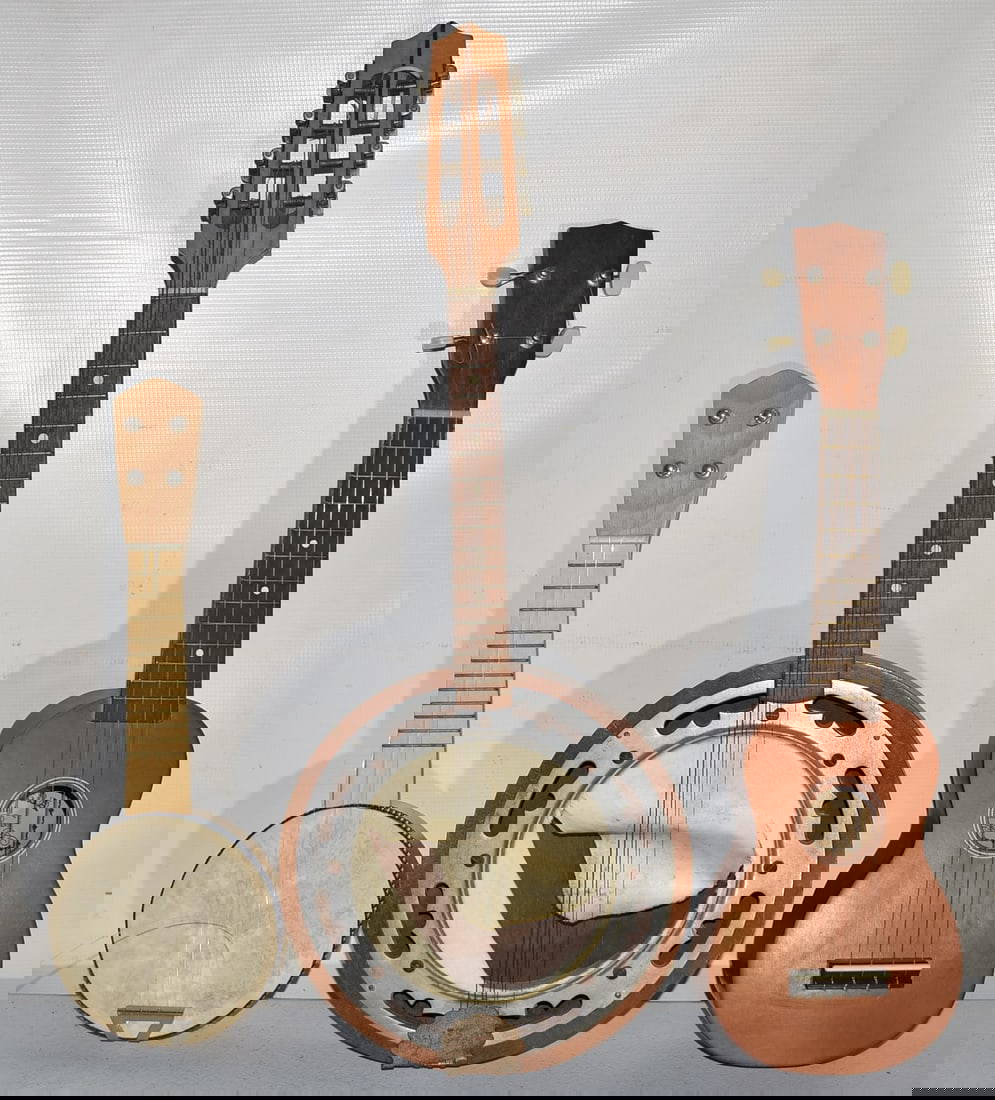 Lot (3) Including Banjo Mandolins, Ukulele Auction