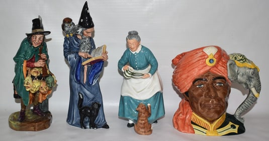 ASST. ROYAL DOULTON FIGURINES INCL. ELEPHANT TRAINER
