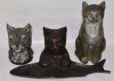 3 ASST. CAT RELATED DESK ITEMS INCL. MATCH SAFE