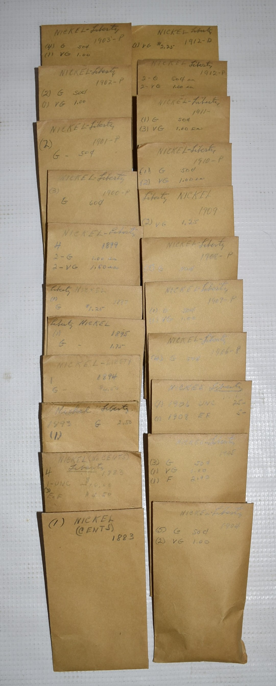 LIBERTY V BACK NICKELS, 1883-1912, APPROX. 65 (1 of 6)