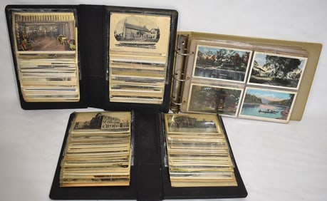 3 VINT. POST CARD ALBUMS INCL. PORT JERVIS/SPARROWBUSH
