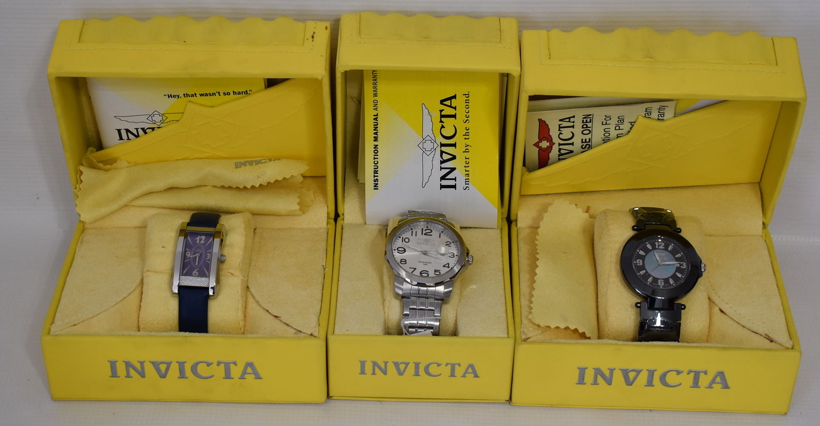 3 INVICTA CONTEMPORARY WRIST WATCHES, 21ST C., (BOXED): LOT (3) INVICTA CONTEMPORARY WRIST WATCHES, 21ST C., (BOXED)
