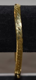 DECO 14KT YELLOW GOLD BRACELET, C. 1980, L. 7 1/2"