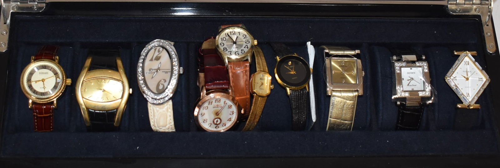 LG. LOT ASSORTED WATCHES INCL. DUFONTE, INVICTA, ETC.: LARGE LOT ASSORTED WATCHES INCL. DUFONTE, INVICTA, ETC.