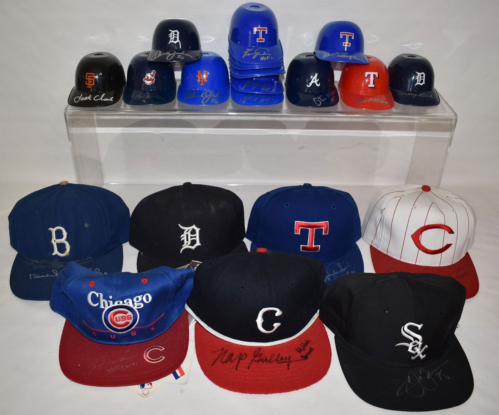 LG LOT AUTOGRAPHED BB MINI BATTING HELMETS W/VISOR HATS (1 of 12)