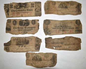 LOT ASSORTED EARLY CURRENCY INCL. FRACTIONAL