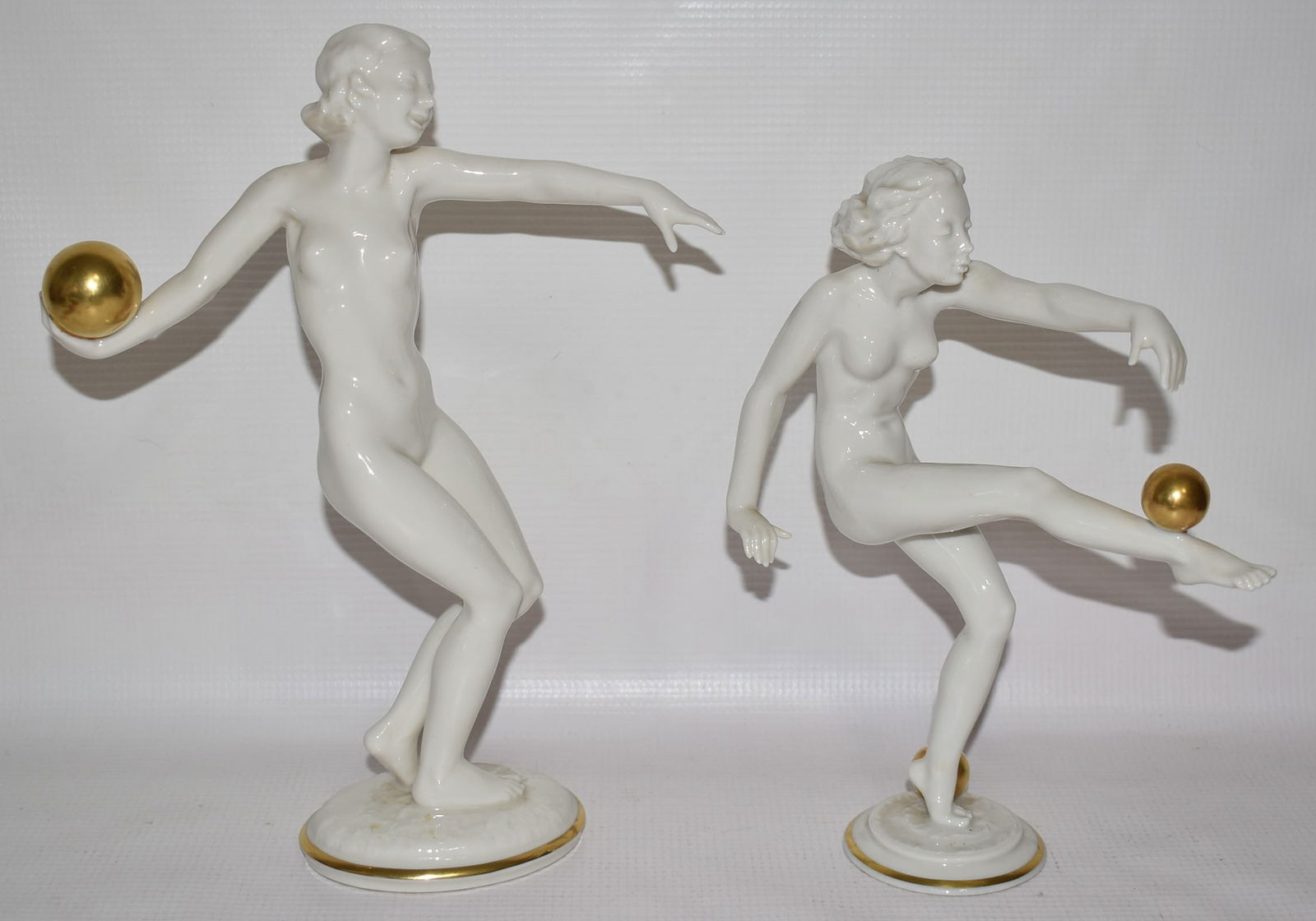 (2) HUTSCHENREUTHER PORCELAIN NUDES W/WERNER STAMP MARK (1 of 14)