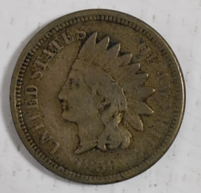 1859 INDIAN HEAD CENT WITHOUT SHIELD REVERSE