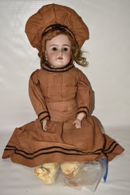 GERMAN BISQUE DOLL W/SLEEP EYES & OPEN MOUTH