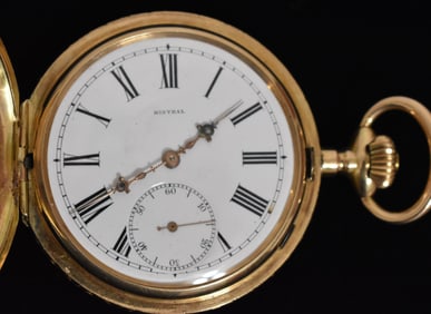FINE VICTORIAN 14KT YELLOW GOLD POCKET WATCH SZ. 18