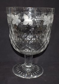HUGE WEBB ENGRAVED GLASS VASE FOR TIFFANY & CO., 20TH C