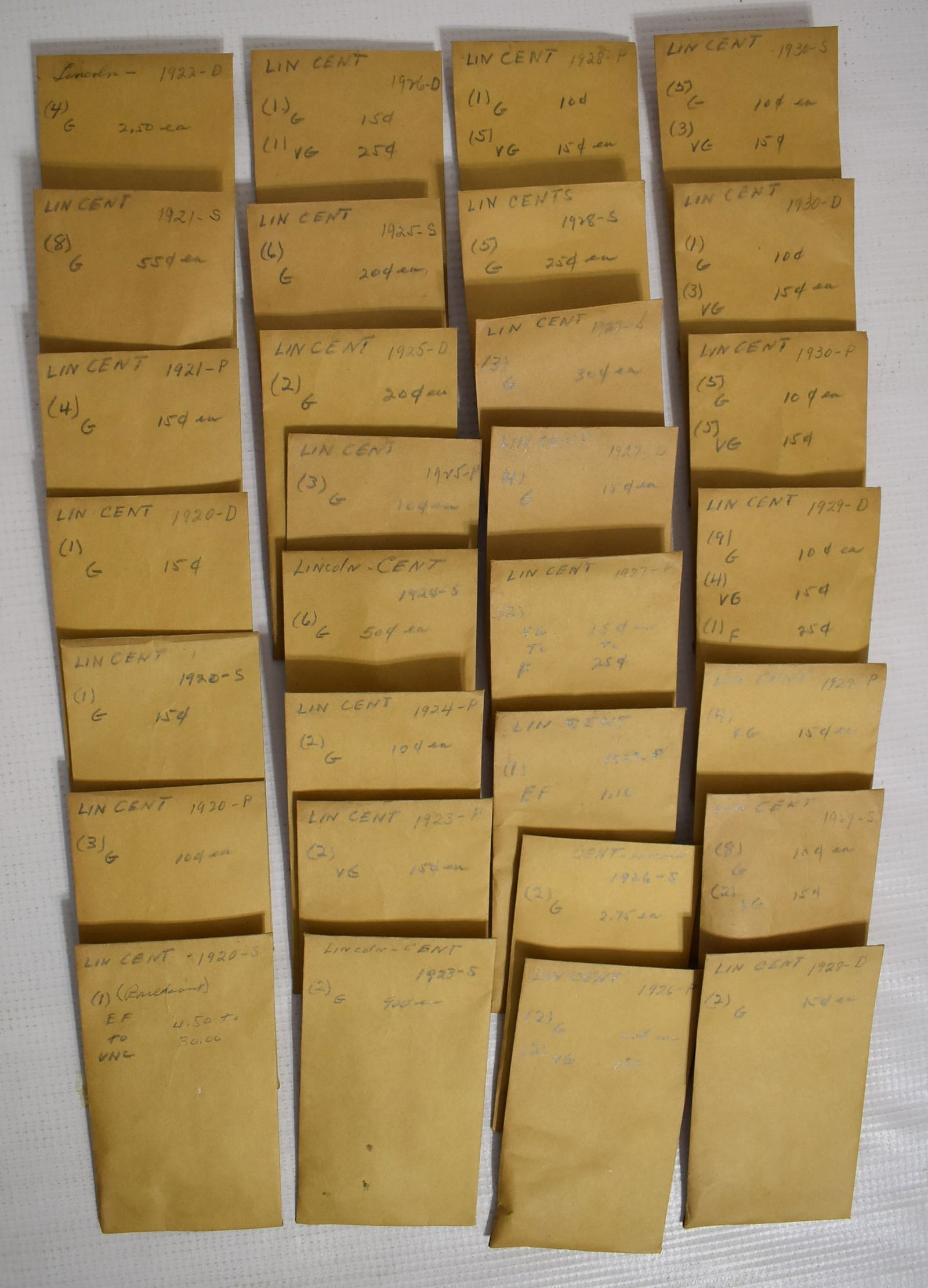 LOT ASSORTED LINCOLN HEAD CENTS, 1920-1930, APPROX. 126 (1 of 6)