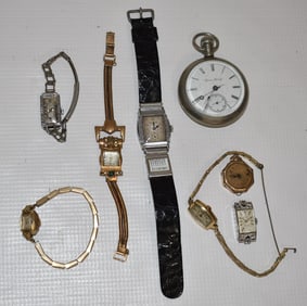 (8) ASSORTED VINTAGE WRIST/POCKET WATCHES (NEED REPAIR)