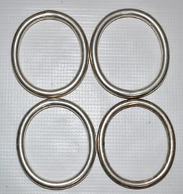 LOT (4) STERLING BANGLE BRACELETS, 20TH C., W. 5.9 OZ.