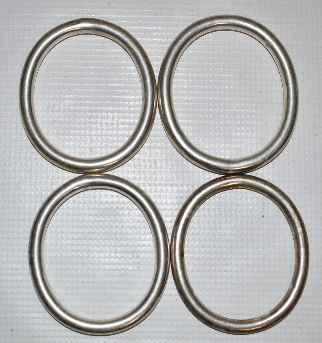LOT (4) STERLING BANGLE BRACELETS, 20TH C., W. 5.9 OZ. (1 of 5)