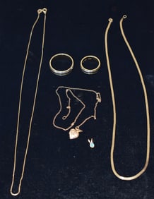 LOT ASST. 14KT YELLOW GOLD ESTATE FINDINGS, W. 14.1 DWT