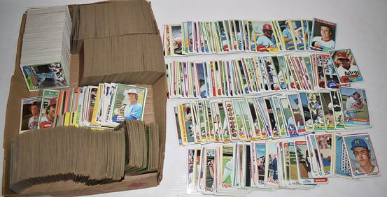 BOX LOT 1977-1981 BASEBALL CARDS, VARIOUS NUMBERS