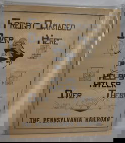 LITHO THE PENNSYLVANIA RAILROAD HITLER THEMED, C. 1940