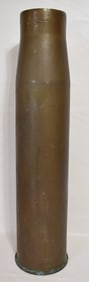 LARGE SHIP TO SHORE BRASS ARTILLERY SHELL, C. 1940'S