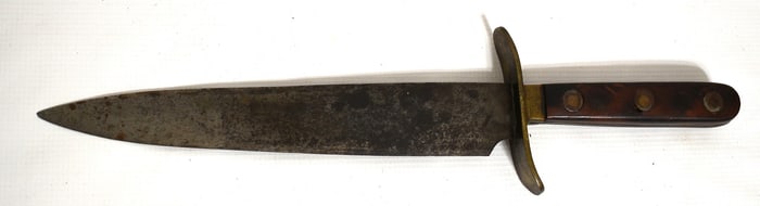 VINTAGE SOUTHERN STYLE BOWIE KNIFE, 19/20TH C., L. 16"