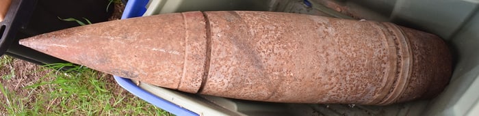 WWII MARK 42 5" 124 MM NAVAL BOAT GUN PROJECTILE