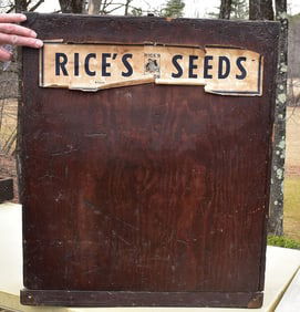 RICES TRAVELING SEED CABINET, 19/20TH C.