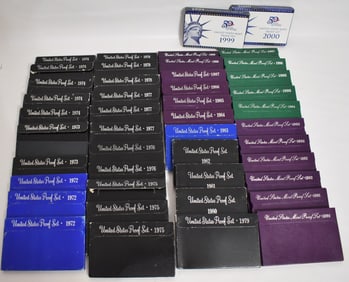 LOT (46) 1972-2000 UNITED STATES PROOF SETS